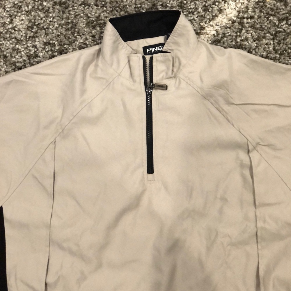 Ping Jacket Golf Long Sleeve 1/4 Zipper Size Small Color White